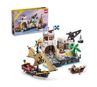 LEGO 10320 Icons La Forteresse de l'Eldorado, Kit de Maquette pour Adultes avec Bateau Pirate et 8 Minifigurines