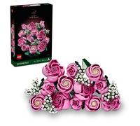 LEGO Botanicals Ramo de Rosas Rosadas - Maquetas para Adultos de Flores Artificiales - 12 Rosas y 4 Ramas de Paniculata Artificial - Decoración Floral del Hogar - Regalo Romántico para Mujeres 10374