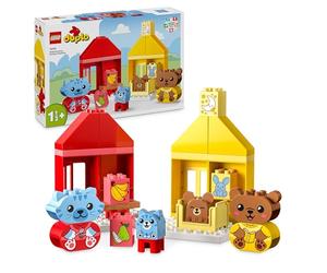 LEGO 10414 DUPLO My First My Daily Rituals - Hora de comer y dormir, Juguete social, 4 figuras de animales