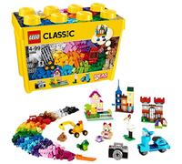 LEGO Classic Caja de Ladrillos Creativos Grande, Juguetes de Construcción y Manualidades para Niños y Niñas de 4 Años o Más, Animales, Casas y Coches de Juguete, Regalos de Cumpleaños Infantiles 10698