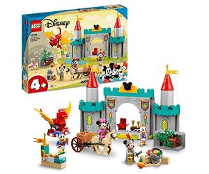 LEGO 10780 Disney Mickey y Sus Amigos: Defensores del Castillo, Juguetes Construir con Minifiguras Minnie Mouse, Daisy y Pato Donalds, Figuras Animales, Regalo Niños a Partir 4 Años