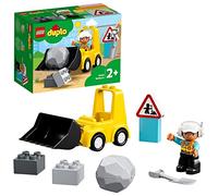 LEGO 10930 Duplo Buldócer, Juguete de Construcción para Niños de 2 Años o Más, Accesorios y Señal de Obra, Regalo Educativo con Figura