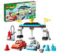 Lego 10947 Duplo Town Coches de Carreras, Playset con Coches de Juguete para Niños o Bebés +2 Años con Mini Figuras
