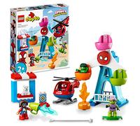 LEGO 10963 Duplo Marvel Spider-Man y Sus Amigos: Aventura en la Feria, Helicóptero de Juguete para Niños de 2-5 Años, Figura de Duende Verde y Más