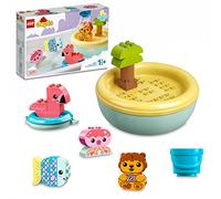 LEGO 10966 Duplo Diversión en el Baño: Isla de los Animales Flotante, Juguetes para la Bañera para Bebés de 1.5-2 Años o Más, Flamenco y Pez de Agua