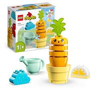 LEGO 10981 Duplo Planta de Zanahoria, Juguetes Apilables para Bebés y Niños de 18 Meses o Más, Juego Educativo con 4 Ladrillos Grandes y Accesorios, Idea de Regalo Infantil