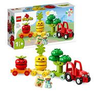 LEGO 10982 Duplo Tractor de Frutas y Verduras, Juego Educativo, Juguete Apilable para Bebés y Niños de 1.5 Años o Más, Piezas de Fruta y Verdura, Aprender los Colores, Idea de Regalo Infantil