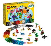 LEGO 11015 Classic Alrededor del Mundo, Juego de Construcción para Crear Figuras de Animales de Juguete, Vehículos o Casas, Idea de Regalo Cumpleaños