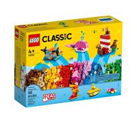 LEGO Set de construcción 11018 Diversión Oceánica Classic – 6 figuras marinas, dron y barco vikingo