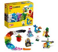 LEGO 11019 Classic Ladrillos y Funciones, Juego de Construcción, 7 Ideas de Mini Figuras Móviles, Helicóptero de Juguete, Regalo para Niños de 5 Años o Más