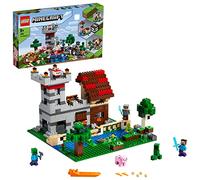 LEGO 21161 Minecraft Caja Modular 3.0, Juguete de Construcción, Castillo Fortaleza Granja Set con Figuras de Steve, Alex y Creeper