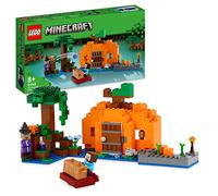 LEGO 21248 Minecraft La Granja-Calabaza Casa de Juguete de Construcción con Rana, Barco, Cofre del Tesoro, Las Figuras de Steve y la Bruja, bioma del pantano, Regalo para Niños y Niñas