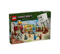 LEGO Minecraft El Ataque a la Aldea del Globo de Ghast - Casa de Steve de Juguete con 4 Minifiguras, Figura de Golem de Hierro y Función Dinamita - Regalo Gamer para Niños y Niñas de 10+ Años 21273