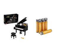 LEGO 21323 Ideas Piano de Cola de Adultos, Maqueta para Construir, Regalos para Músicos, Decoración para Casa y Oficina + Amazon Basics Pack de 8 AAA
