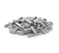 Lego 2x4 Classic, 100 piezas - Bloques Individuales en Paquete Grande para Placa y Caja de Lego Kit Principiante | Ladrillos Básicos (3001) (Gris claro)
