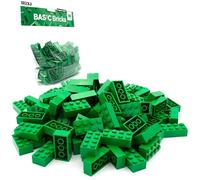 Lego 3001 - Piedras clásicas (2 x 4 unidades, 100 unidades), color verde