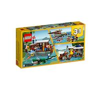 LEGO 31093 Creator 3 en 1 Casa Flotante del Río, Hidroavión o Pueblo de Pescadores, Juguete de Construcción para Niños a Partir de 7 años