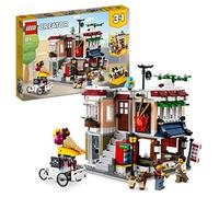 LEGO 31131 Creator 3en1 Restaurante de Fideos del Centro, Casa de Juguete, Salón Recreativo o Tienda, Set para Niños y Niñas de 8 Años en Adelante