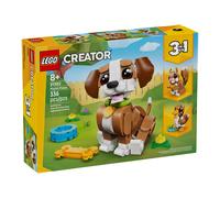 LEGO Creator 3en1 Simpáticos Animales: Cachorro Juguetón - Figuras de Animales Transformables en Ardilla, Pato y Perro de Juguete - Regalo de Cumpleaños para Niños y Niñas de 8+ Años - 31382