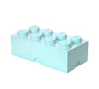 LEGO-40031747 Lego Ladrillo de almacenamiento de 8 espigas, caja de almacenaje apilable, 12 l, Verde menta, sólido, color, one size (40041742)