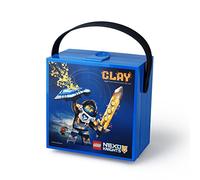 LEGO 4051 Almuerzo con asa Azul Nexo Knights, Caja de Almacenamiento portátil, 15.9 x 17.3 x 9.7 cm