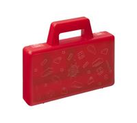 Room Copenhagen Caja clasificadora LEGO Sorting Case To Go roja transparente