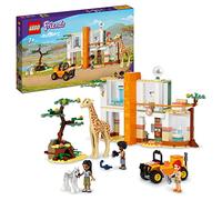 LEGO 41717 Friends Rescate de la Fauna Salvaje de Mía, Juguete con Animales Cebra y Jirafa, Mini Muñecas y Coche, Regalos Navideños y Papá Noel