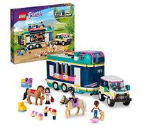 LEGO 41722 Friends Remolque de Exhibición Equina, Caballos de Juguete, Regalo para Niñas y Niños de 8 Años o Más, Coche Transportador de Animales para Construir, Figura de Perro, Exclusivo de Amazon