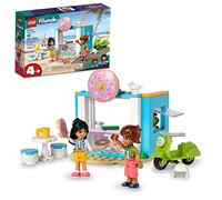 LEGO 41723 Friends Tienda de Dónuts, Cafetería de Juguete para Niñas y Niños de 4 Años o Más, Mini Muñecas Liann y Leo con Patinete, Personajes 2023