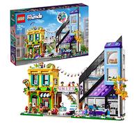 LEGO 41732 Friends Floristería y Tienda de Diseño del Centro, Casa de Muñecas para Decorar, Regalos para Niñas y Niños de 12 Años y Adolescentes, 9 Personajes, Juguete Personalizable para Construir