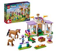 LEGO 41746 Friends Clase de Equitación con 2 Figuras de Caballos de Juguete, Mini Muñecas Aliya y MIA, Juego de Veterinaria, Regalos de Animales para Niñas y Niños