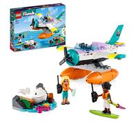 LEGO 41752 Friends Avión de Rescate Marítimo, Juguete de Animales Marinos, Helicóptero y Figura de Ballena, 2 Mini Muñecas, Regalo para Niñas y Niños de 6 Años o Más