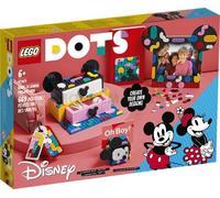 LEGO 41964 Dots | Disney Mickey y Minnie Mouse: Caja de Proyectos de Vuelta al Cole, Juguete, 6en1, Manualidades para Niños y Niñas, Ideas Reyes Personalizados