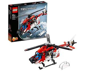 LEGO 42092 Technic 2 en 1 Helicóptero de Rescate o Avión, Juguete de Construcción para Niños a Partir de 8 años