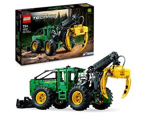 LEGO 42157 Technic Skidder John Deere 948L-II, Vehículo de Construcción de Juguete con Funciones Neumáticas y 4 Ruedas Grandes, Maqueta para Construir, Regalo para Niños