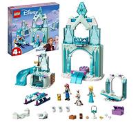 LEGO 43194 Disney Paraíso Invernal de Anna y Elsa, Frozen Juguetes de Construcción, Castillo de Hielo con Tobogán y Trineo, Mini Muñecas de Princesas