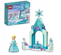 LEGO 43199 Disney Frozen Patio del Castillo de Elsa, Frozen Juguetes de Construcción, Juego de Princesas, Mini Muñeca y Vestido de Diamante
