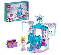 LEGO 43209 Disney Elsa y el Establo de Hielo de Nokk, Frozen Juguetes de Construcción, Mini Muñeca y Figura de Caballo para Niñas y Niños de 4 Años