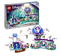 LEGO 43215 Disney Casa del Árbol Encantada, 13 Mini Muñecas de Elsa, Anna, Vaiana, Bella y Princesa Jasmine, Regalo para Niñas y Niños de 7 Años, Juguete de Construcción de 2 Niveles, Disney 100 Set