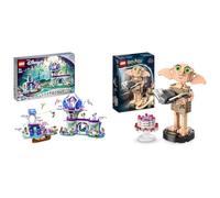 LEGO 43215 Disney Casa del Árbol Encantada, 13 Mini Muñecas: Elsa, Anna, Vaiana & 76421 Harry Potter Dobby el Elfo Doméstico, Regalo de Reyes para Niñas