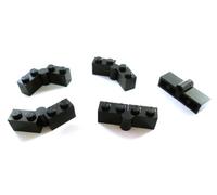 LEGO 5 Piezas de Piedra articulada 1 x 4 Puntos en Negro.