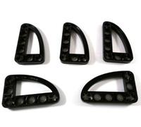 LEGO 5 Piezas Technic Liftarm 3x5 Botones en Forma de L Unidos finamente en Negro.