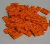 LEGO 50x 3023 Plate 1x2 | Orange