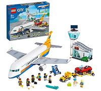 LEGO 60262 City Avión de Pasajeros, Aeropuerto con Camión de Juguete para Niños y Niñas +6 Años con 8 Mini Figuras