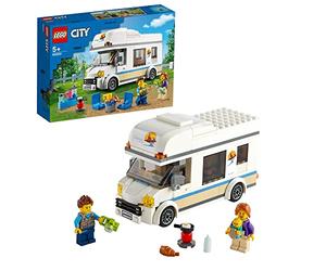 LEGO 60283 City Grandes Vehículos Autocaravana de Vacaciones, Set de Juego para Niños y Niñas +5 Años, con Minifiguras