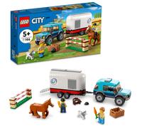 LEGO 60327 City Great Vehicles - Set de transporte de caballos con todoterreno, remolque, figura de caballo y salto, regalos para ni os y ni as m