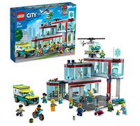 LEGO 60330 City Hospital con Ambulancia, Helicóptero de Juguete y 12 Mini Figuras, Juegos Médicos, Ideas Regalos Navidad Niños y Niñas de 7 Años o Más