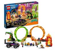 LEGO 60339 City Stuntz Pista Acrobática con Doble Rizo, Monster Truck y Motos de Juguete, Set de Construcción, Regalos Navideños, Reyes Magos