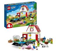 LEGO 60346 City Granero y Animales de Granja, Tractor de Juguete con Remolque, Mini Figuras, Vaca y Oveja, Regalos para Niños a Partir de 4 Años