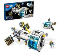 Lego 60349 City La Estación Espacial Lunar, Conjunto Inspirado en la NASA, Juguete con 5 Minifiguras de Astronautas, con Cápsula de Amarre y Laboratorios